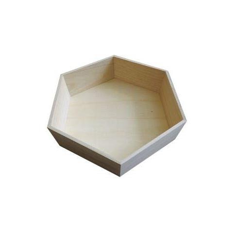 Scaffale Esagonale In Legno 39 X 34 X 10 Cm - Foto 1