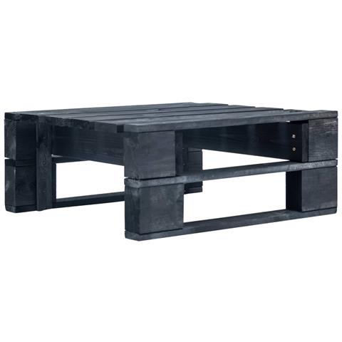 Pouf Da Giardino Con Pallet In Legno Nera - Foto 1