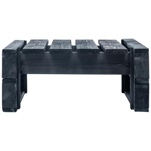 Pouf Da Giardino Con Pallet In Legno Nera - Foto 5