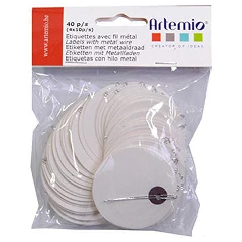  - set Di 50 etichette, Carta, Bianco, 11,5 x 1,5 x 12,5 cm - Foto 1