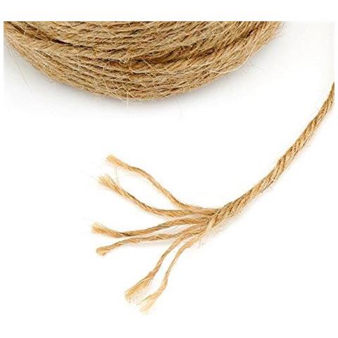 H S Juta Spago String 600 Piedi 6ply 3 Mm Di Spessore Forte Naturale Iuta Corda Rotolo Pi Forte Di 3ply Per I Regali Fiorai Giardino - Foto 4