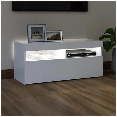 Mobile Porta TV con Luci LED Bianco 90x35x40 cm - Foto 11