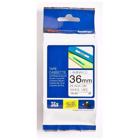 Nastro Etichette per Stampanti Nero su Bianco 3.6 x 800 cm TZE-261 - Foto 1