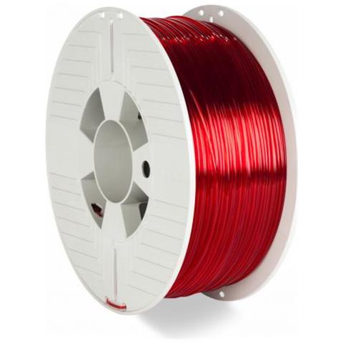 55054 Materiale Di Stampa 3d Polietilene Tereftalato Glicole (petg) Rosso, Trasparente 1 Kg - Foto 1
