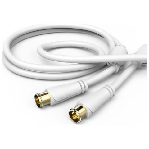 00205034 Cavo Coassiale 1,5 M Tipo F Bianco - Foto 1