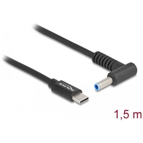 Cavo Di Ricarica Per Notebook Usb Type-c Maschio A Hp 4,5 X 3,0 Mm Maschio - Foto 4