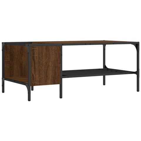 Tavolino Salotto Ripiano Rovere Marrone 100x51x40cm Multistrato - Foto 2