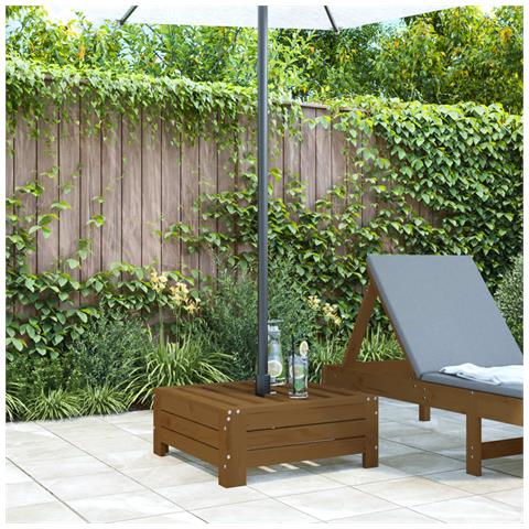 Copertura Per Base Ombrellone Miele In Legno Massello Di Pino - Foto 3