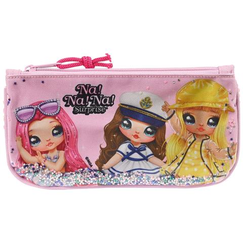 Astuccio Scuola Sparkles Rosa (23 X 11 X 1 Cm) - Foto 1