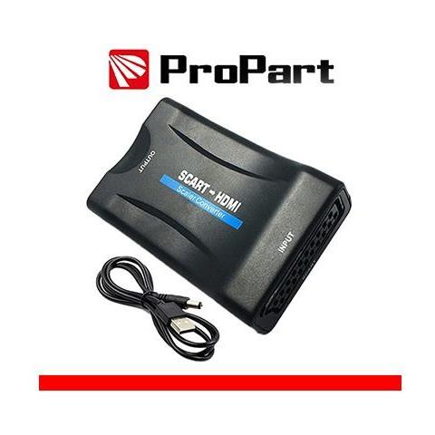 Adattatore / Convertitore Scart - HDMI Nero 720P / 1080P FullHD - Foto 1