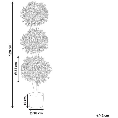 Pianta Artificiale In Vaso 120 Cm Buxus Ball Tree - Foto 4