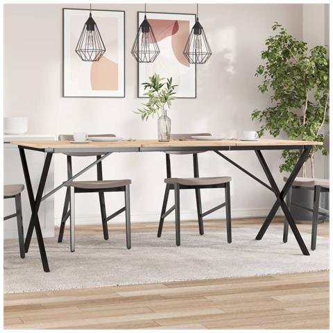 Telaio Gambe A X Per Tavolo Da Pranzo 160x80x73 Cm In Ghisa - Foto 1