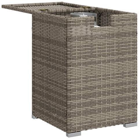 Tavolo Copri Serbatoio Propano Grigio 40x40x60 Cm In Polyrattan - Foto 2