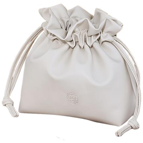 Borsa Per Il Trucco Con Coulisse Bianco Crema White - Foto 1