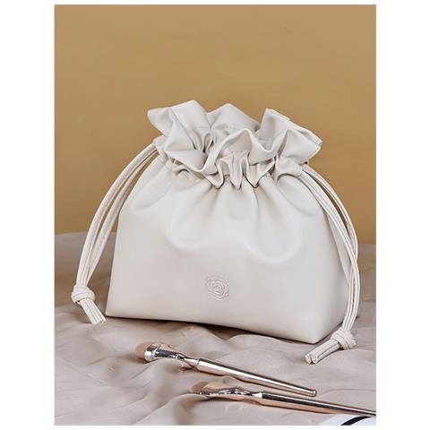 Borsa Per Il Trucco Con Coulisse Bianco Crema White - Foto 2