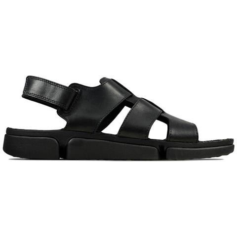 Tri Cove Sky Sandali Da Uomo In Pelle Nera Con Cinturino In Velcro 41,5 - Foto 1