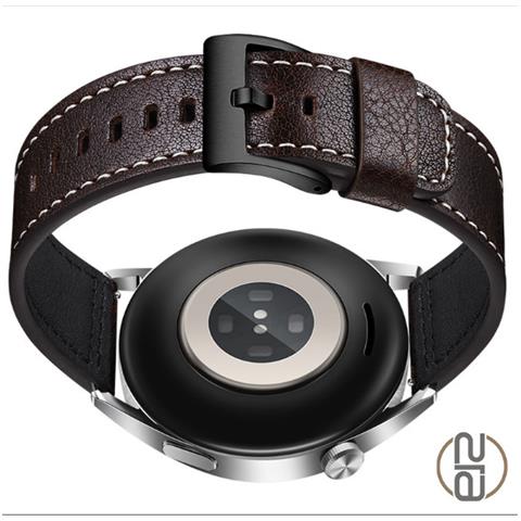 Cinturino Per Orologio In Vera Pelle Per Samsung Galaxy Watch 4 Coffee+black 20 Mm - Foto 4