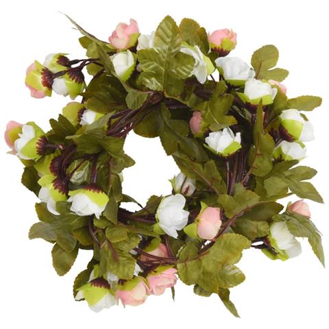 Ghirlande Fiori Artificiali Natale 6 Pz Champagne 215 Cm - Foto 2