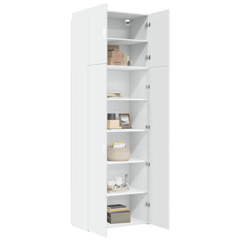 Credenza Bianca 80x42,5x249 Cm In Legno Multistrato - Foto 3