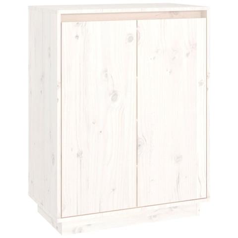 Lusso Casadino -  Scarpiera Bianca 60x35x80 Cm In Legno Massello Di Pino - Foto 1