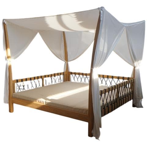 Levante - Gazebo Letto In Teak Con Cuscini - Foto 2