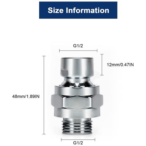 Adattatore Universale Orientabile Per Soffione Doccia Silver - Foto 2