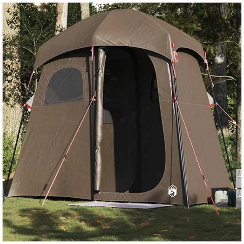 Tenda da Doccia per 2 Persone Marrone Impermeabile - Foto 1