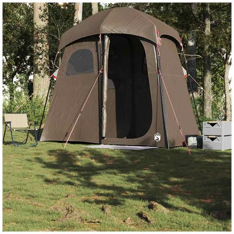 Tenda da Doccia per 2 Persone Marrone Impermeabile - Foto 2