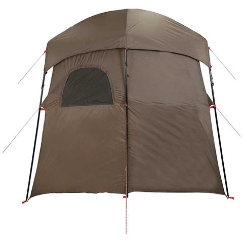 Tenda da Doccia per 2 Persone Marrone Impermeabile - Foto 8