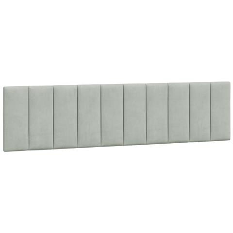 Cuscino Testiera Grigio Chiaro 200 cm in Velluto - Foto 1