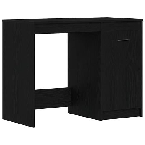 Scrivania  Nero Rovere 100x50x76 cm in legno ingegnerizzato - Foto 1
