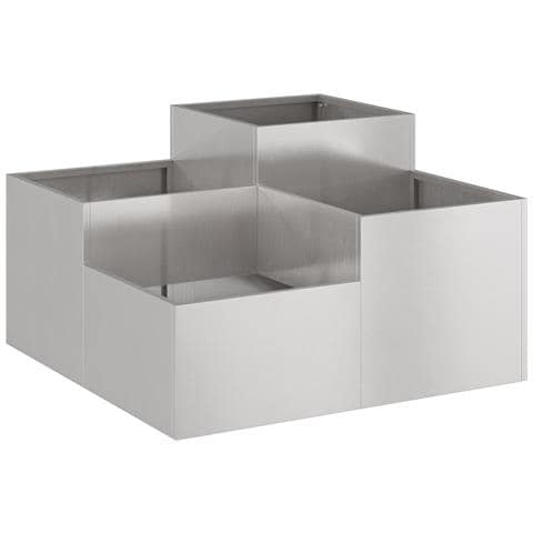 Fioriera da Giardino 100x100x48 cm Acciaio Inossidabile - Foto 1