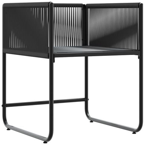 Sedi da Giardino con Cuscini 4 pcs Nero Rattan Polimerico - Foto 1