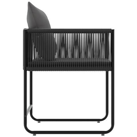 Sedi da Giardino con Cuscini 4 pcs Nero Rattan Polimerico - Foto 9