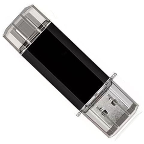 Chiavetta Usb 2 In 1 Corta Usb 3.0 Ad Alta Velocità Per Trasferimento Dati Tra Pc E Smartphone Black 128 Gb - Foto 2