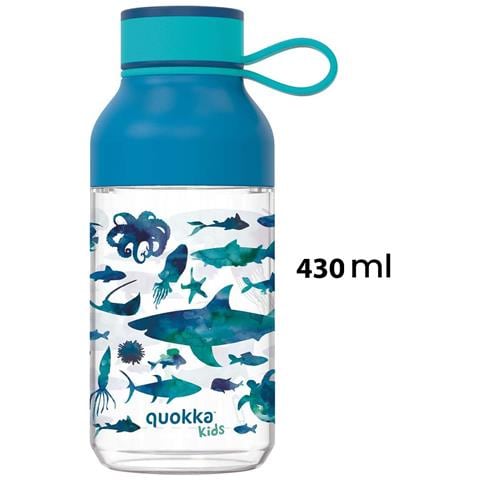 Borracca Per Bambini 430ml Modello Ice Kids Motivo Animali Marini Con Cinghia, Blu - Foto 2