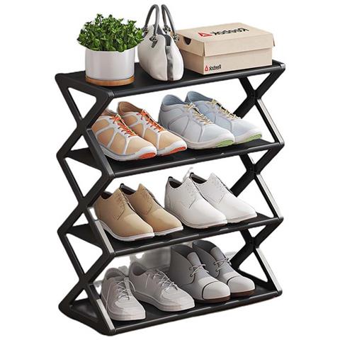 Scaffale Per Scarpe Modulare A X: Organizzazione E Stile Per La Tua Casa Black - Foto 1