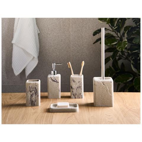 Set Da 5 Accessori Per Il Bagno Vilcanota Marmo Beige - Foto 1