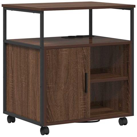 Mobile per Ufficio con ruota Rovere marrone 61 x 46 x 67 cm - Foto 1