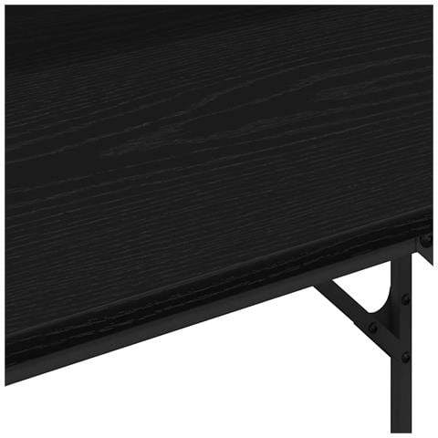 Scrivania Rovere nero 100 x 50 x 86.5 cm Legno multistrato - Foto 9