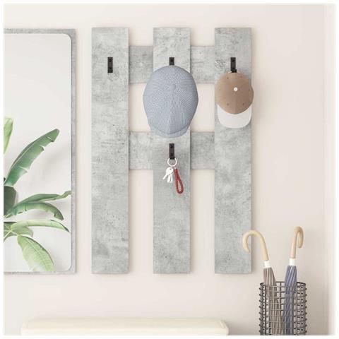 Appendiabiti a muro Grigio cemento 65 x 3 x 100 cm - Foto 2