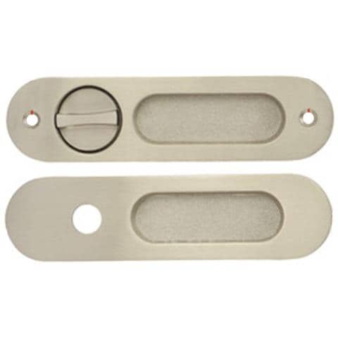 Set Maniglia Scorrevole A Scomparsa - Maniglia Ad Incasso Con Serratura A Mortasa Per Porte Interne Silver - Foto 2