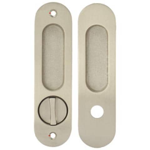Set Maniglia Scorrevole A Scomparsa - Maniglia Ad Incasso Con Serratura A Mortasa Per Porte Interne Silver - Foto 1