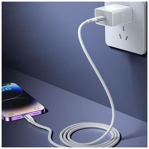 Cavo Di Ricarica Rapida Usb-c A Usb-c Da 240 W Per Telefoni, Laptop E Altro White 2 Metri - Foto 5
