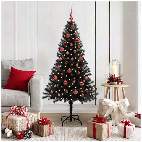 Albero di Natale con 150 LED con supporto Nero 150 cm PVC - Foto 2