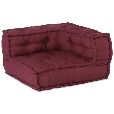 Divano modulare 2 pcs Bordeaux 140 x 70 x 56 cm Tessuto - Foto 2
