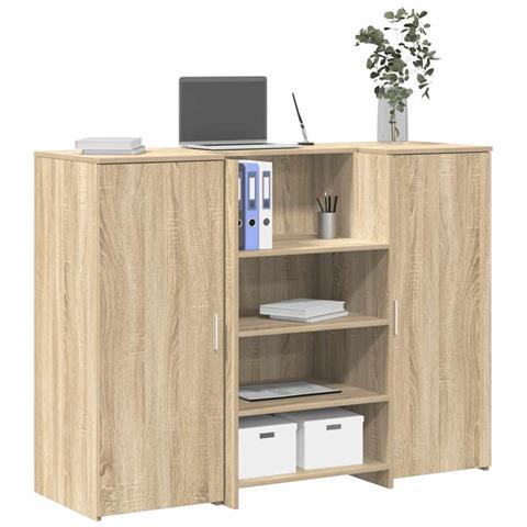 Banco Reception Rovere Sonoma 135x50x103,5 cm Legno Multistrato - Foto 2