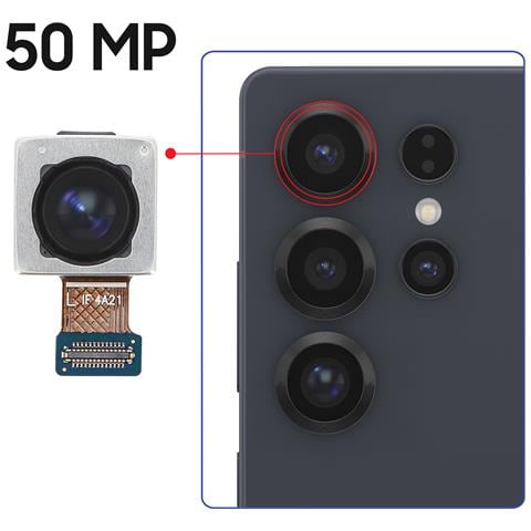 Fotocamera Posteriore Ultra Grandangolare Per Galaxy S25 Ultra 50mp Service Pack, Nero - Foto 2