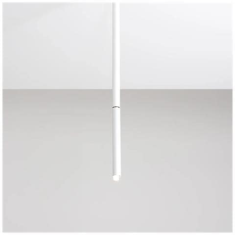 Lampada a sospensione moderna e minimalista da soffitto bianca a forma di tubo da 54,5 cm con attacco G9 - Foto 2