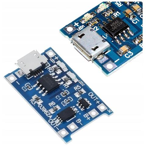 Caricabatterie Li-ion Micro Usb 5v 1a - Protezione Scarica | Precisione 1,5% | Indicatori Led, Ricarica Sicura Batterie - Foto 1